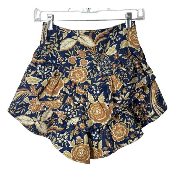 Mother The Ruffle Floral Print Mini Skirt Cotton Womens Size 25 - Picture 3 of 9